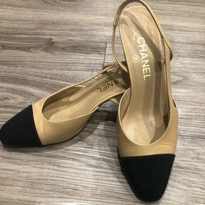 CHANEL Cap Toe Slingback Pumps!